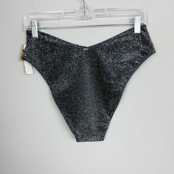 VICTORIA’S SECRET PINK | NEW Black Shimmer Two Piece Swimsuit Women’s Size M - Picture 14 of 16